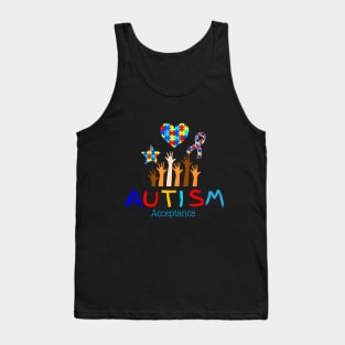 Autism Acceptance for Autism warrior Tank Top